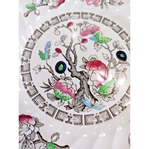 Vintage Myott Hand Engraved Nappies/Dessert Plates Indian Tree 1950's (set of 4) - Picture 11 of 14